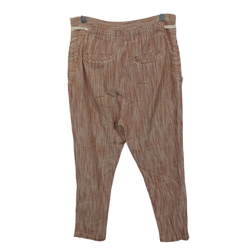 Free People Pants Womens 4 Cropped Boho Chinos Beach Chic Travel Lagenlook - Picture 2 of 6